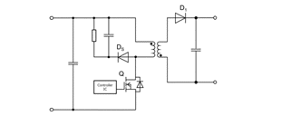 Single-end Flyback with RCD snubber  (DC input version)
