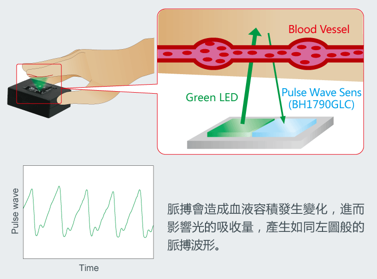 光學脈搏感測器的結構