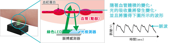 反射型脈搏感測器的原理